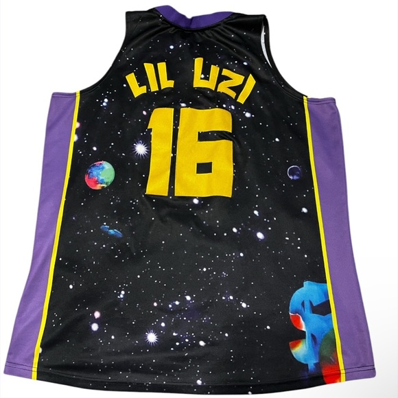 Lil Uzi Vert Rap Promo Space Stitched Basketball Jersey Shirt Adult 2XL - Picture 1 of 12